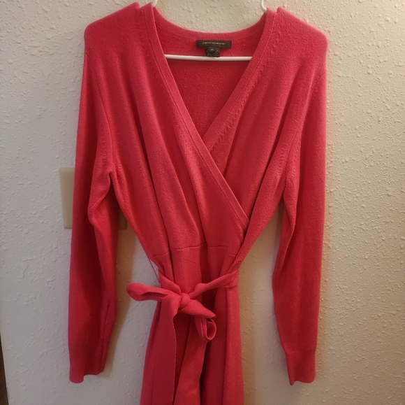 SZ XL PINK FRENCH CONNECTION SWEATER DRESS - Picture 3 of 6